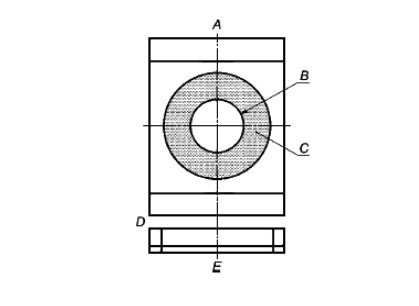 Деталь вставки для задней стенки испытательного угла