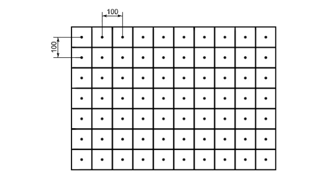 Вид сверху пола и стенок испытательного угла