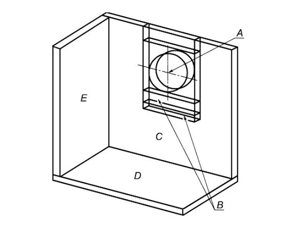 Вид спереди испытательного уголка