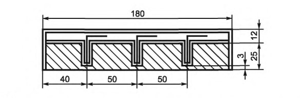 расстояния между термопарами