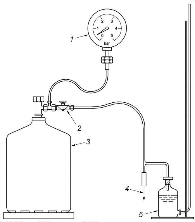 Измерение повышения давления паров газа